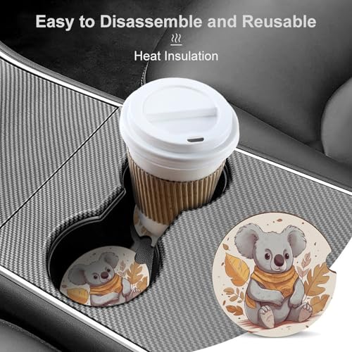 Portavasos para carro con patrones de animales, 2 unidades miniatura 4