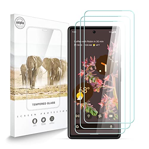 Zidwzidwei Protector de Pantalla para Google Pixel 6 [3-Pack], Vidrio Templado de 9H Dureza, 2.5D Alta Definicion Alta Sensibilidad, Sin Burbujas Google Pixel 6 Protector de Pantalla