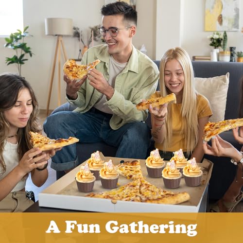 Image of 300 Pack Brown Gold Cupcake Liners Bulk Disposable Foil Muffin Cup
