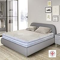 Flexinn Materasso in Memory foam con 1600 Molle insacchettate indipendenti e Memory Gel. Altezza: 25 cm, rigidità 8 su 10. Sfoderabile. Dispositivo Medico Classe I (160x190)
