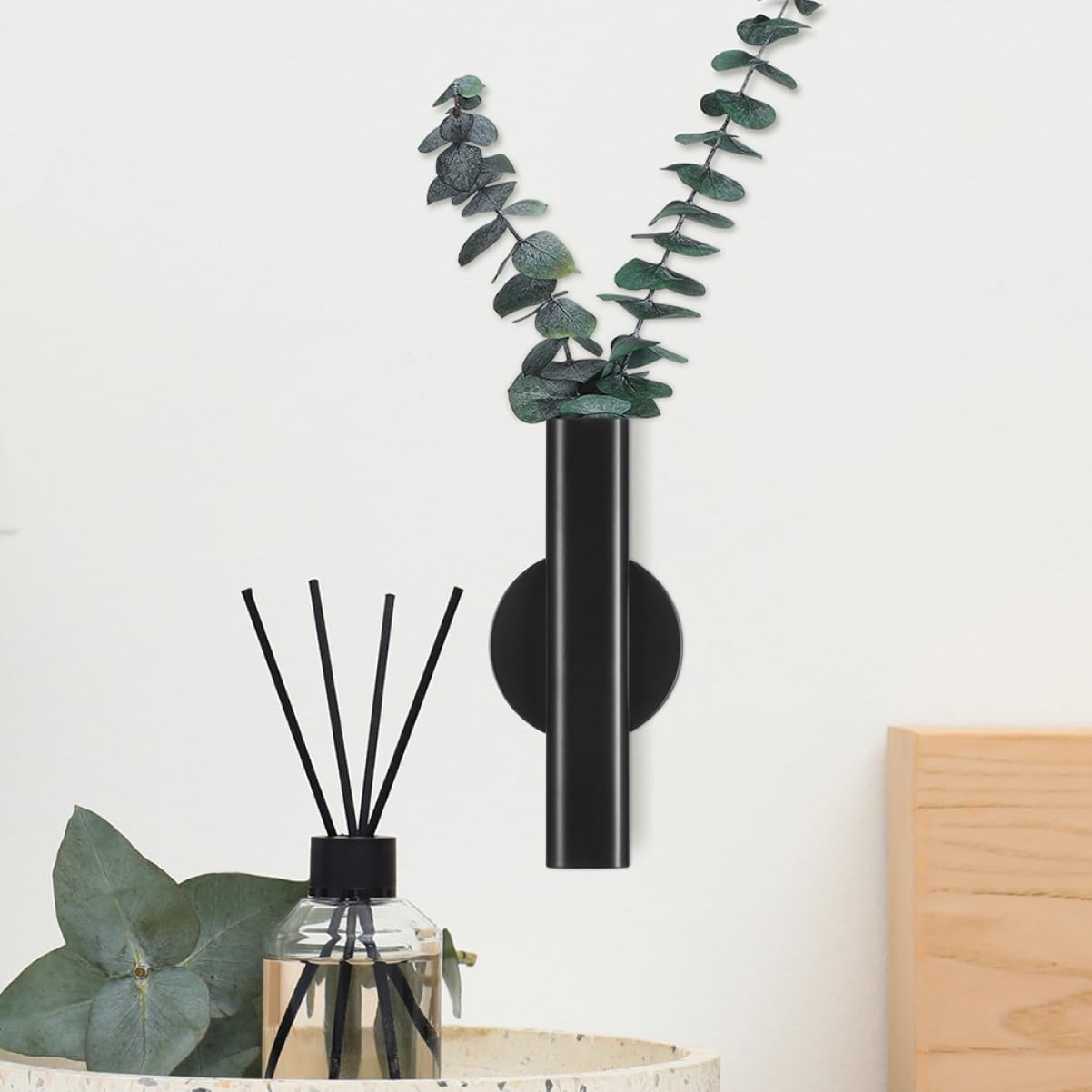 TOYANDONA 3 Sätze Wandvase Metall Kleine Wandvase Zum Aufhängen Dekorative Blumenröhre Für Wohnzimmer Und Schlafzimmer Für Trockenblumen 2 Stück * 3