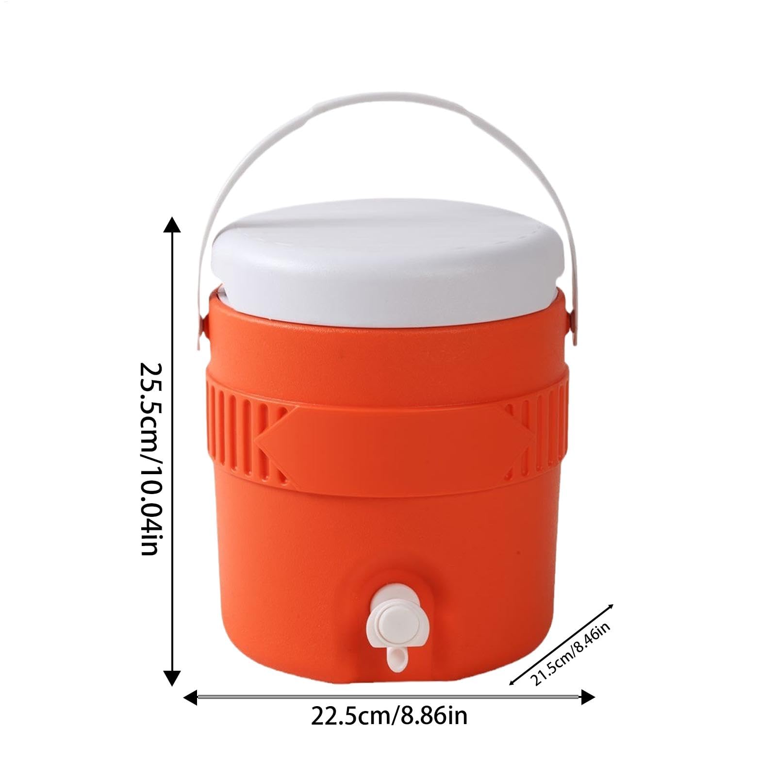 Sports Drink Dozownik do picia, izolowany pojemnik napoje, 3,8 l gor?ce i zimne napoje (pomara?czowy/niebieski), 8,86 x 8,46 x 10,04 cala imprezy outdoorowe