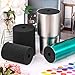 Weewooday 4 Pieces Cup Turner Foam Black Cup Turner Inserts for Tumbler Foam Insert Elastic Sponge for Tumblers Crafting 10 oz to 40 oz