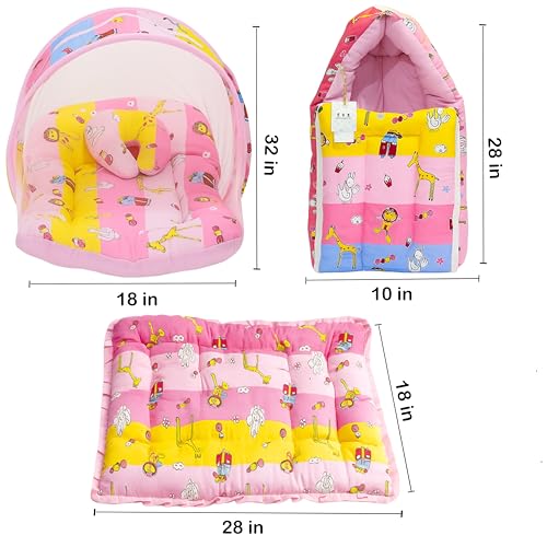 Image of Infantbond by fareto All Season use Baby Essentials Combo | Baby Products | Baby Gift Set | Baby Combo Set for new Born (0-6months)(Pack of 41) (Pink ziffi)