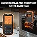Riida TM08 Wireless Meat Thermometer, Remote Cooking Food Barbecue Digital Grill Thermometer with Dual Probes for Oven Smoker Grill BBQ Thermometer Kitchen Tools(300 Feet)