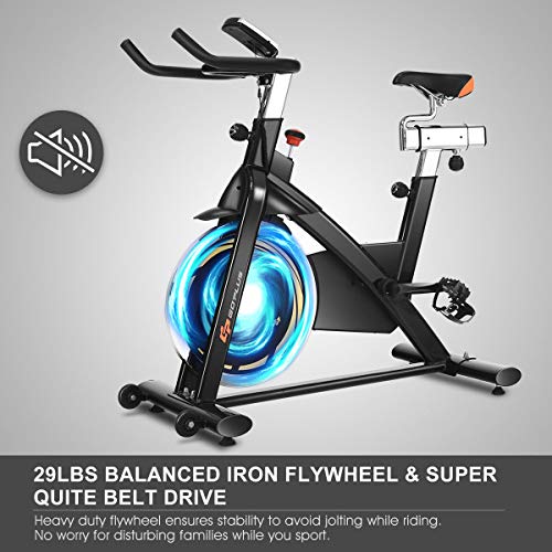Goplus Indoor Cycling Bike, Stationary Bicycle with Flywheel and LCD Display, Cardio Fitness Cycle Trainer Professional Exercise Bike for Home and Gym Use - Home Fitness Guru Goplus Indoor Cycling Bike, Stationary Bicycle with Flywheel and LCD Display, Cardio Fitness Cycle Trainer Professional Exercise Bike for Home and Gym Use - Image 6