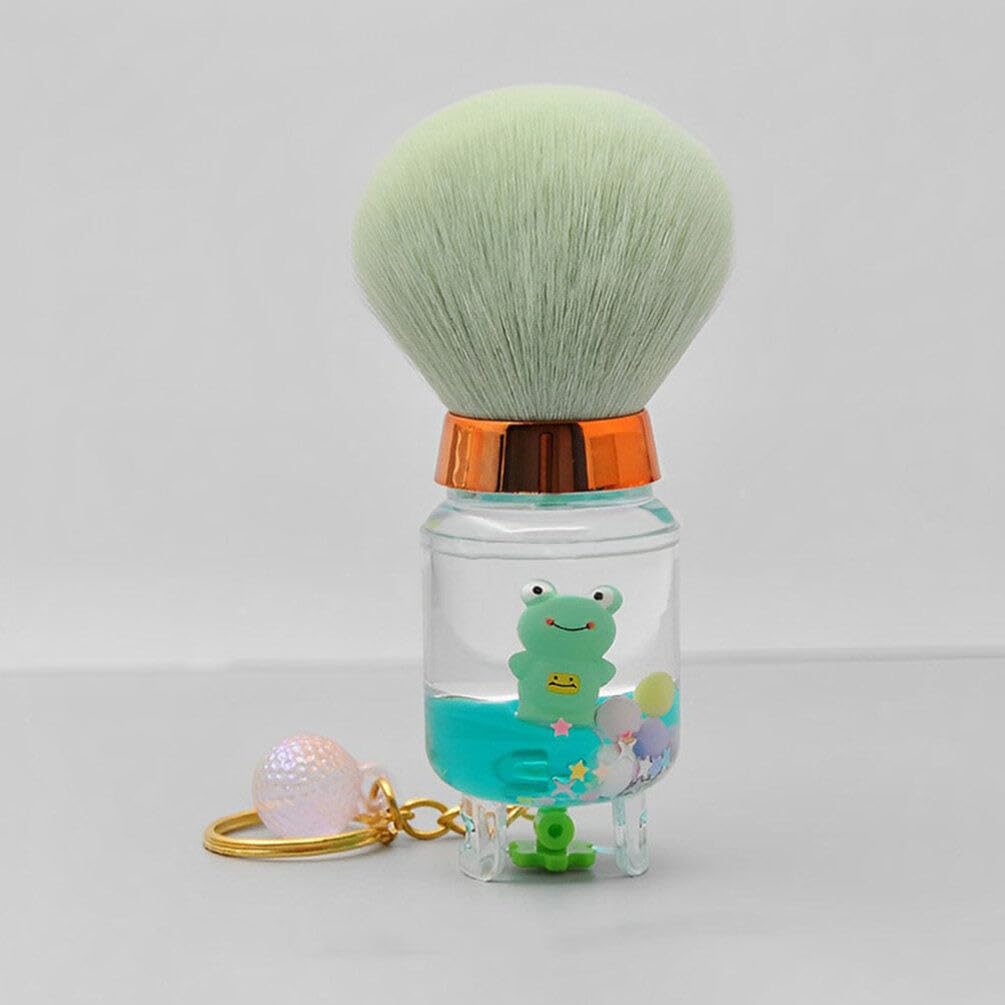FOMIYES Powder Brush Women Blush Brush Face Makeup Brush Portable Nail Dust Brush Precision Highlighter Brush Travel Facial Makeup Blush Brush Green