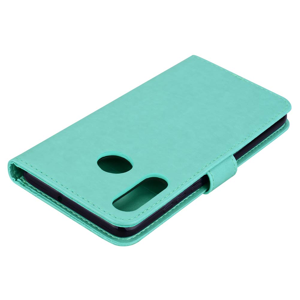 IMEIKONST Custodia A Libro In PU Per Huawei P30 Lite – Portafoglio Con Slot E Supporto, Effetto Gufo Glitter (Marrone)