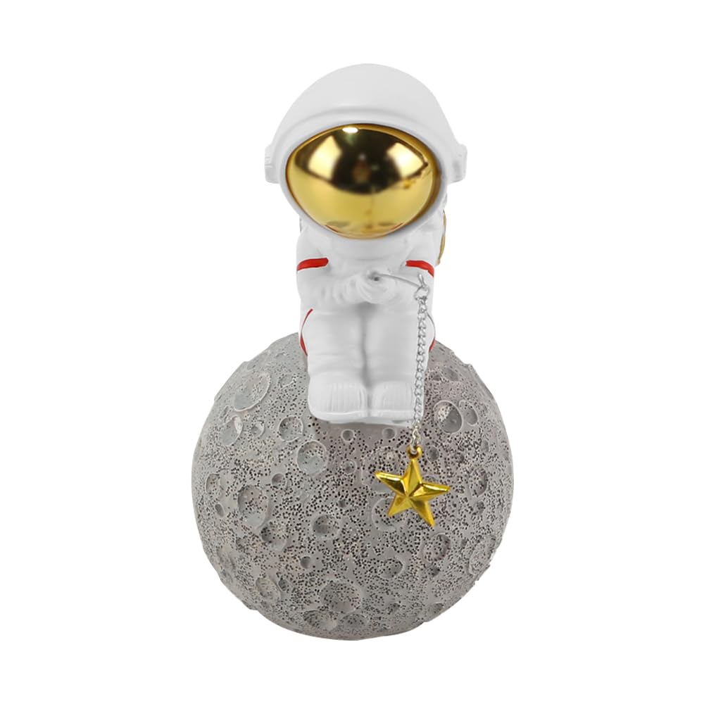 WANGCL Astronauta Statue, Astronauta Figurina Scultura Spaceman Statua Accessori Desktop Bambini Ragazzi Camera Arredamento Astronauta Tema Decorazione Ornamento, 1