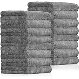Tallew 15 Pcs 15 Pcs Car Microfiber Towels Buffing Drying Wash Cleaning Cloths Plush Large Towels Thick Care Polishing Detailing Waxing Scratch Proof Towel, 15.75 x 15.75 Inch (Dark Gray)