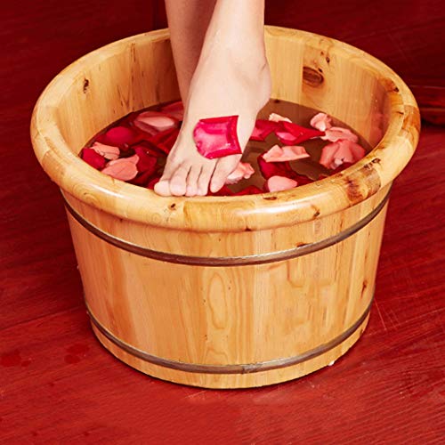 Pecera de pies de madera de cedro para spa y masaje miniatura 6