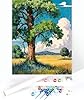 Landscape Paint By Numbers Kit For Adults - Diy Lone Oak Tree In Sunny Field Painting On Canvas 16X20In, Acrylic Paint Set, Suitable For Beginners, Wall Decor Art For Home Decor Or Gifts, Unframed #2
