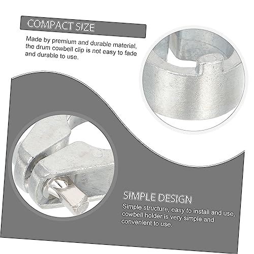 Soporte de abrazadera para cowbell BESPORTBLE para bombo, accesorio duradero para instrumentos musicales, estructura sencilla y fácil de instalar para batería, material de alta dureza miniatura 5