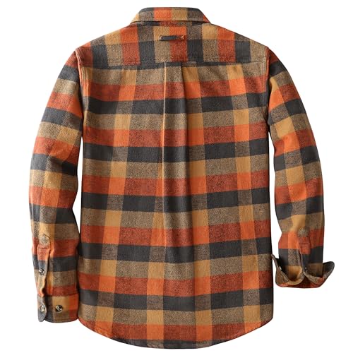 Dubinik® 13oz Ultra Heavyweight Flannel Shirt for Men Long Sleeve Casual Button Down Soft Cotton Plaid Warm Shirts2