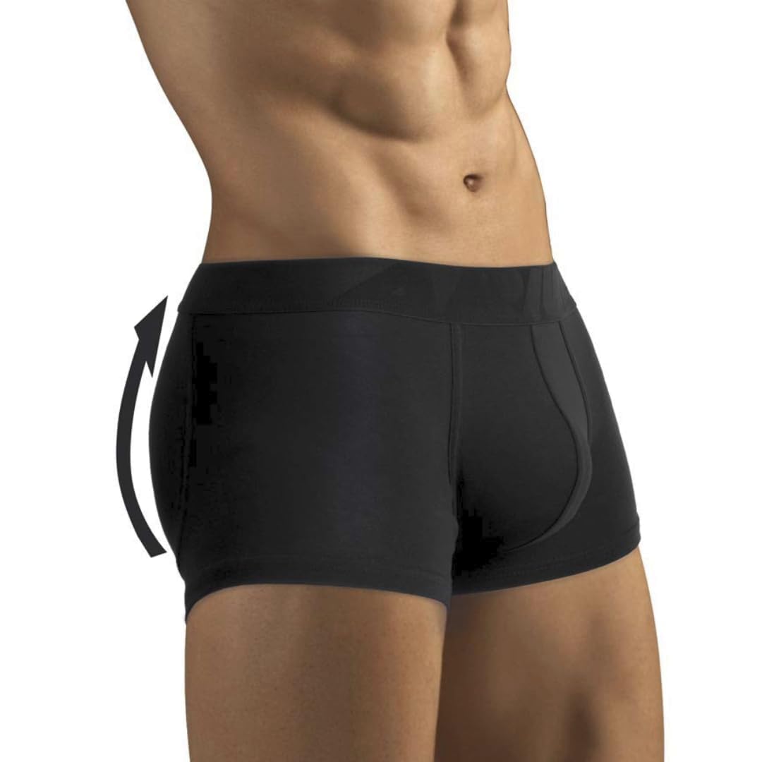 ARIUS Mutande con Cuscinetti con Imbottitura Posteriore Intimo Uomo con Culo - Mutanda Imbottita Glutei - per Aumentare Il Volume e Le Dimensioni dei Glutei - Men’s Padded Buttocks - Shapewear