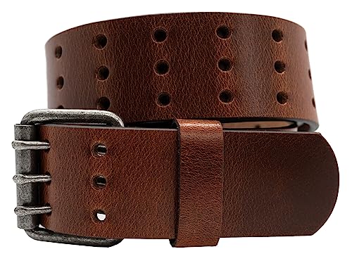 Genuine Full Grain Buffalo Leather Belt Strap - 1.5" Wide, Vintage Finish