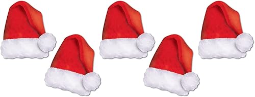 Miniatura 3 de Beistle Mini Papá Noel recortes de papel 10 piezas decoraciones de Navidad suministros de fiesta de invierno 50in rojoblanco