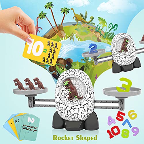Dmjwan Dinosaur Balance Cool Math Game For Age 3 4 5 6 7+ Year Old Boys Girls Gifts , Fun & Educational Dinosaur Scale Math Toy , Perfect Learning Game For Young Children #TOP3