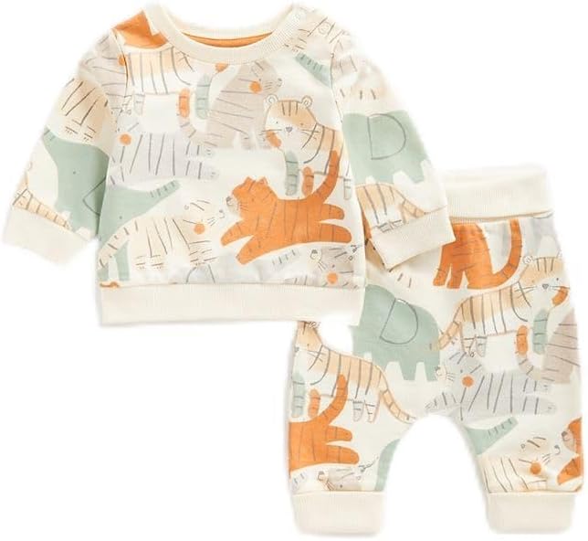 MOTHERCARE Baby Boys Tiger Sweat Top And Jogger Set