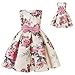 sfdgfhyf Toddler Kid Girl Floral Flower Print Sleeveless Beach Straps Dress Princess Clothes Bodysuit Set for Children Girls (Pink, 8 Years)