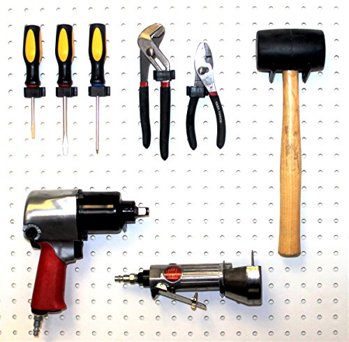 WallPeg pegboard hooks – locking peg hooks – 50 peg kit for tool storage and craft organizer