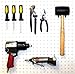 WallPeg pegboard hooks - locking peg hooks - 50 peg kit for tool storage and craft organizer
