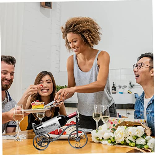 Porte-bouteilles de vin design vélo métal stable - 4