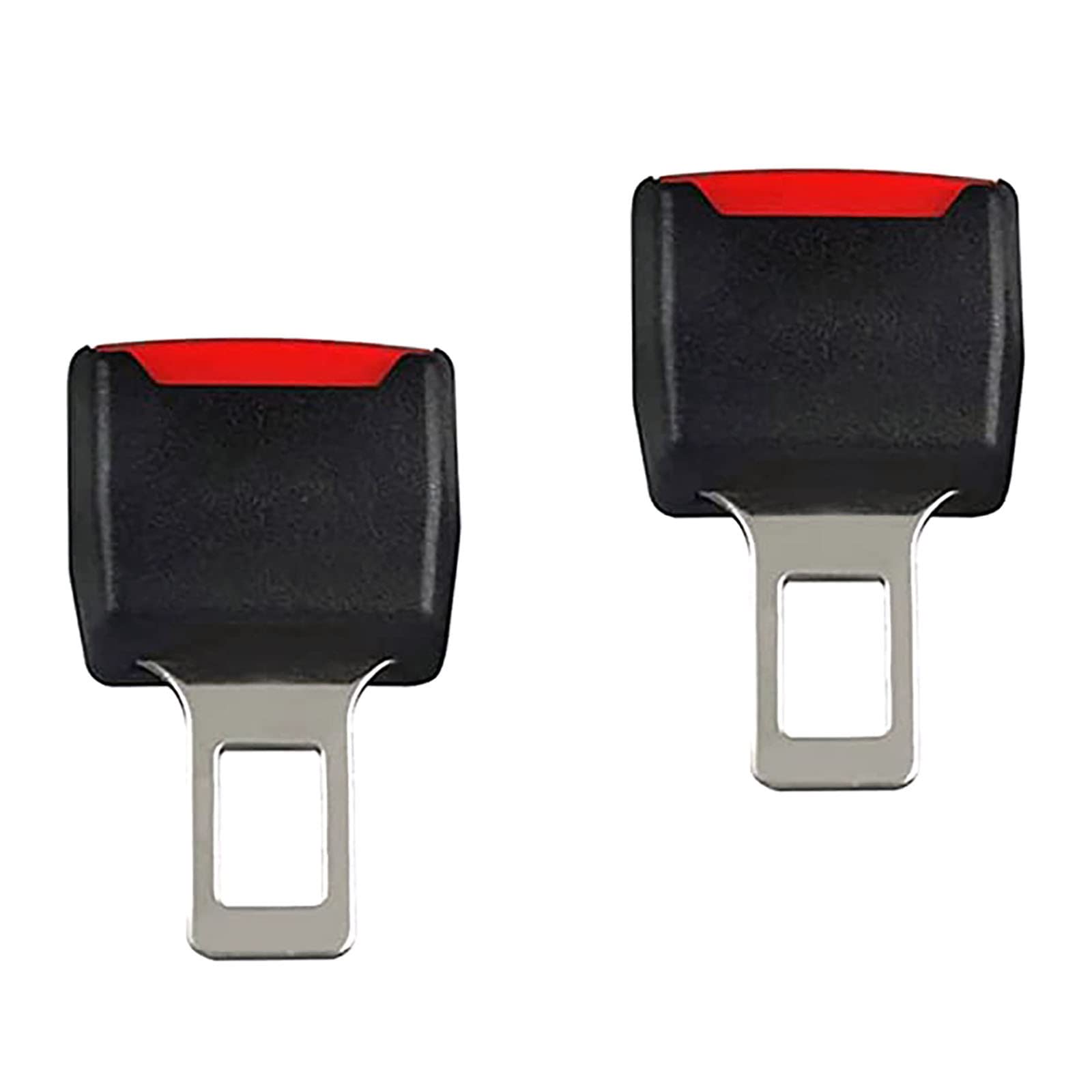 2pc Car Seat Belt Lock Buckle - Car Belt Inserts Car Safety Belt Lock Tongue Straight Lock Seat Belt Adjusters Accessories 03