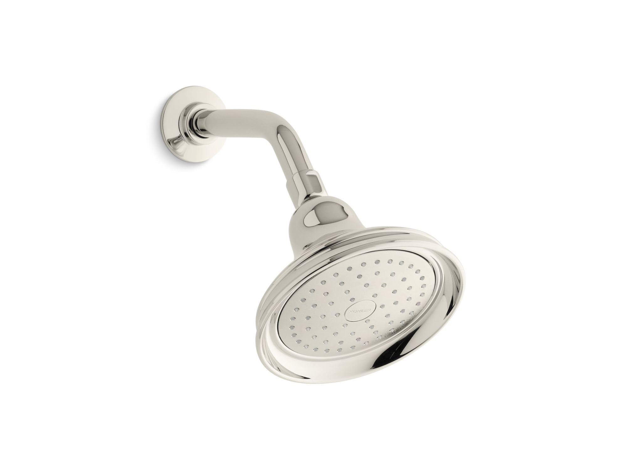 Kohler K-10590-AK-SN Bancroft Single-Function Katalyst Showerhead, Vibrant Polished Nickel