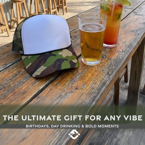 Image of Funky Junque Foam Trucker Hat, Trucker Hats for Women & Men - Blank Adjustable Snapback Mesh Back Baseball Cap