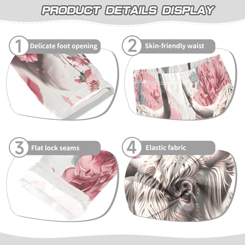 Bolaz Toddler Girls Leggings Printed Yoga Pants Leggings Highland Cow for Kids3