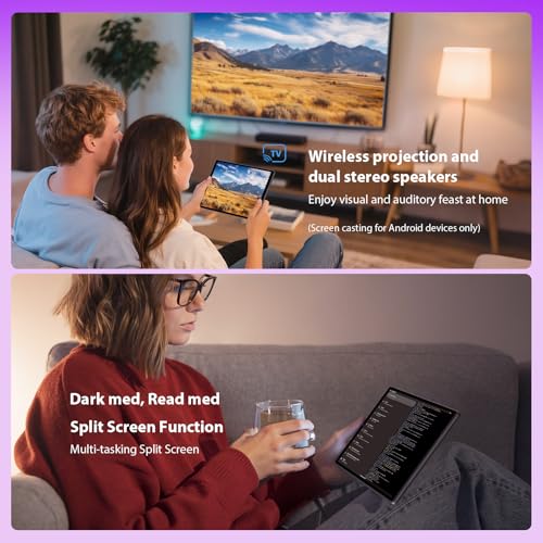 Image of 2026 Tablet with Keyboard,Stylus & Mouse, 10.3 Inch Android 13 Tablets, 2K IPS Screen, 19GB RAM 256GB (1TB TF), 8000mAh, 8-Core,8+13MP, 5G /2.4G WiFi,Tablets for Students, Adults, Play- Black