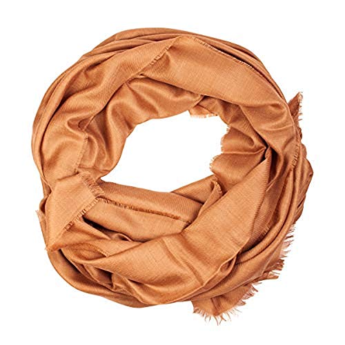 Châle de soie alpaga royale camel étole de luxe femme écharpe chaude légère
