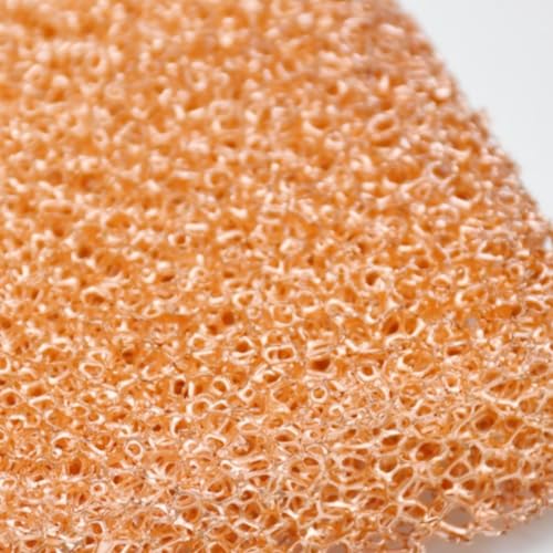 Porous Foam Copper Conductive Foam Metal Material Porous Copper Foam Battery Materials Cu-Foam (1, 100×100×5mm/ 20PPI)