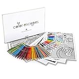 Crayola Color Escapes Coloring Pages & Pencil Kit, Geometric Edition