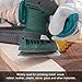 uxcell Detail Sander Sandpaper, Triangular Sanding Paper, Hook and Loop Sanding Pads, Triangle Oscillating Multi Tool, 40 Grits 15pcs