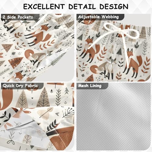 Foxes and Different Elements Boys Swim Trunks Toddler Shorts Swimwear Boardshorts3