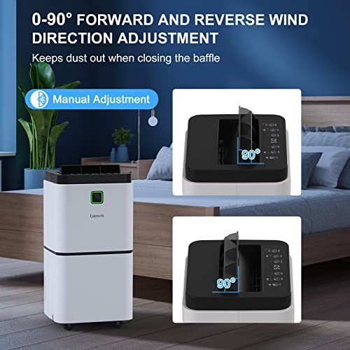 Lienuis 25 Pints Dehumidifiers For Home And Basements, Large Room, Bedroom, Bathroom, 2000 Sq. Ft. Dehumidifier With Drain Hose And Water Tank, Auto Or Manual Drainage, 12H Timer, Auto Defrost, Child Lock #TOP7