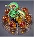 Mysika Acrylic Dragon Ball Set Shenron Action Figure Statue with 7pcs 3.5cm Balls and Stand