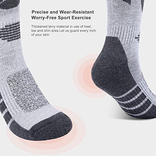 Kuyou Ski Socks 2 Pair Skiing Socks Otc Women Men Thermal Knee High Warm Winter Snow Skating Snowboarding Socks Merino Wool thumb #6