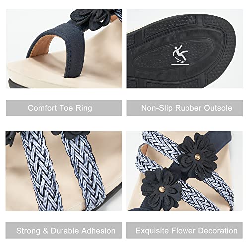 Image of FUDYNMALC Womens Orthotic Flips Flops Sandals Arch Support for Flat feet Orthopedic Slides Sandals Plantar Fasciitis Comfortable Walking Thong Sandals for Women
