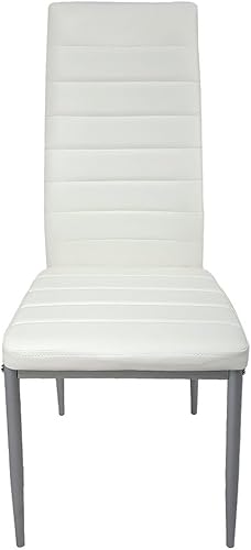 Miniatura 4 de Juego de 4 sillas de comedor para comedor, sillas de cocina modernas con patas de metal y cojín tapizado de piel sintética para comedor y cocina