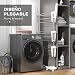 HOMCOM Tendedero Ropa Plegable 6 Ruedas 3 Niveles (80-142) x55x152 cm Altura...