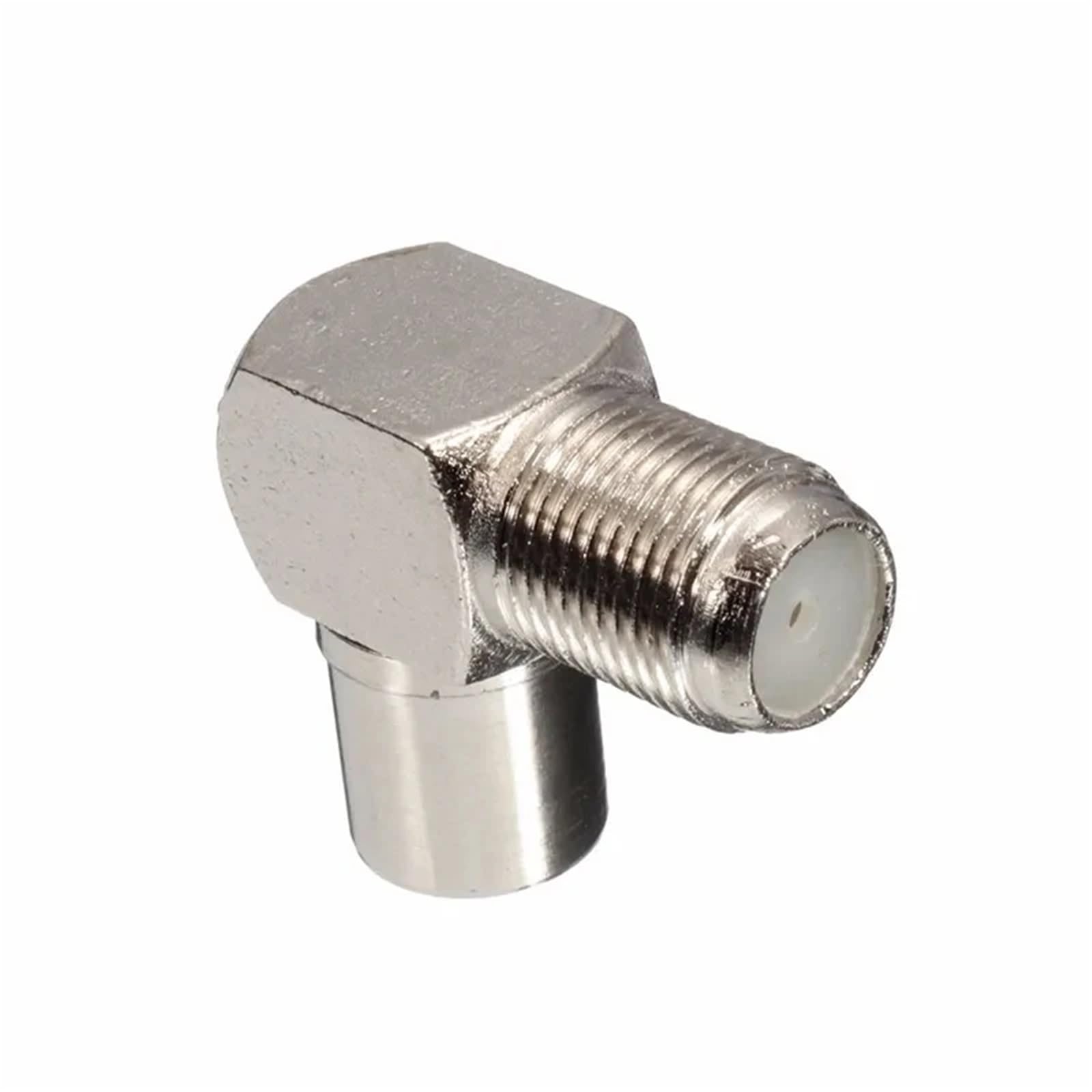 Conector F hembra a TV macho, convertidor adaptador en ángulo recto de 90 grados, 5 uds.