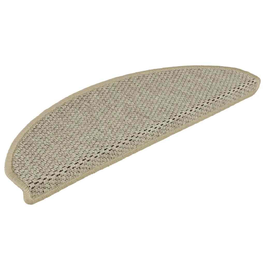 VidaXL Stufenmatte, Treppenmatten 15 Stk. Weiß 65x21x4 Cm, Treppenteppich