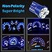 Partsam T10 194 LED Light Bulb 168 LED Bulbs Instrument Panel Gauge Cluster Dashboard LED Light Bulbs No-Polarity 2825 Dome Map Lights - 8Pack Blue