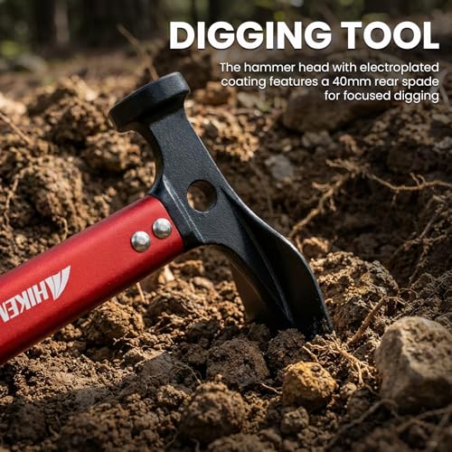 Hikemax Aluminum Tent Hammer Red