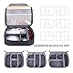 BUBM Mehrfachfunktion Kabelorganiser Tasche Reisetasche mit Doppelschichten für Elektronische Zubehöre wie Netzteil, Maus und USB Stricks (Mittel, Schwarz)