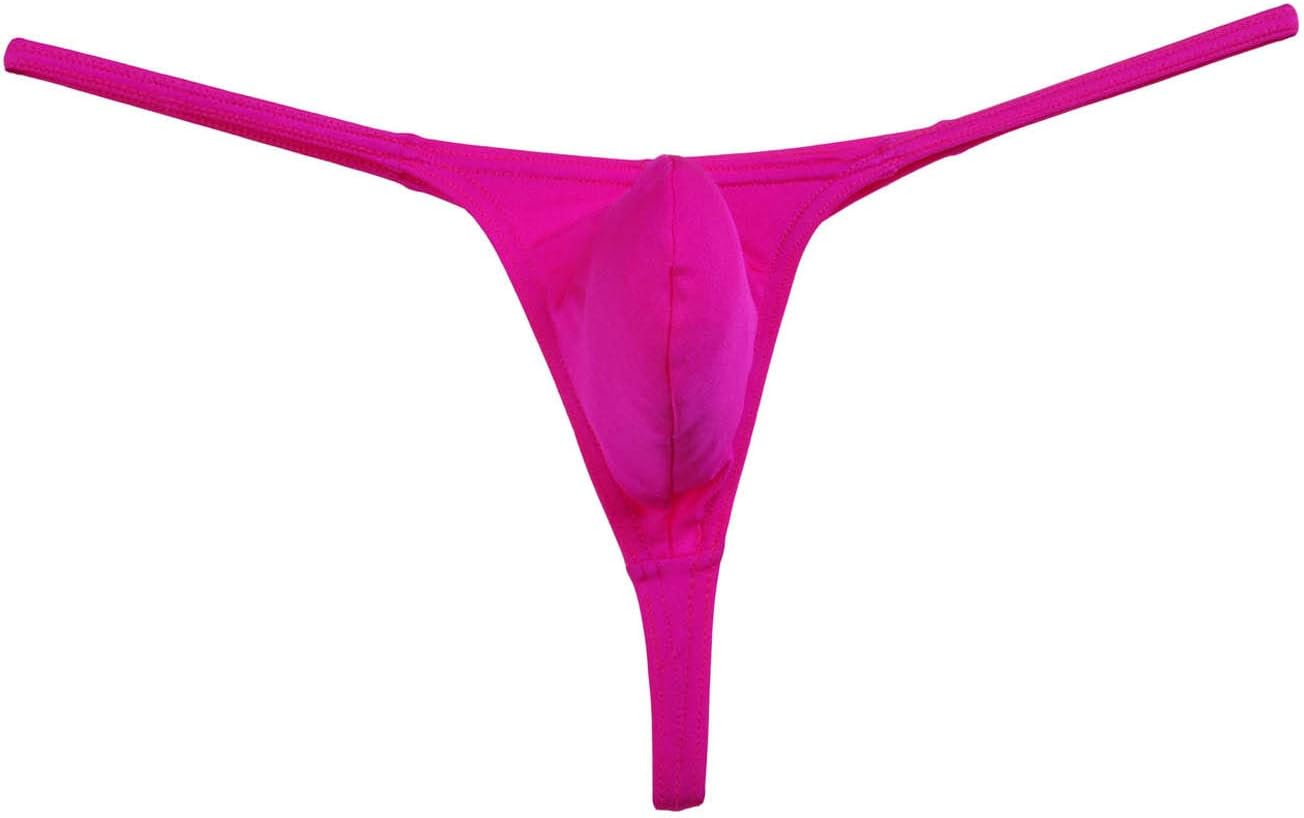 Pack of Men's Stretch Micro Thong Underwear Contour Pouch T-Back Bikini G-String Spandex Jockstrap - Image 7