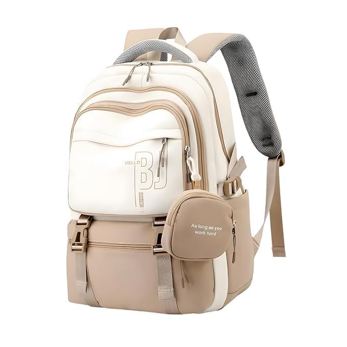 swenil Laptop Backpack for Women & Men with Multiple Pocket– Waterproof Travel Backpack Fits 15.6 Inch Laptop, Stylish College Bag for School, Camping, Travel Large Capacity Backpack (Beige)-picture-24